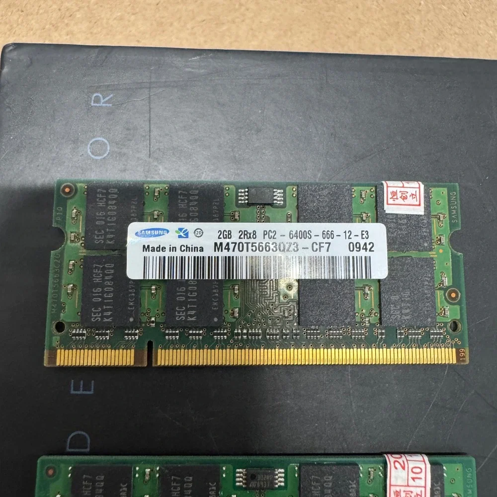 6GB Lot 3x 2GB DDR2 Laptop RAM 2xSamsung PC2-6400S M470T5663QZ3-CF7 Avant 800MHz
